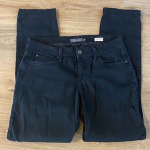 Black Anthropologie Skinny Straight Slacks